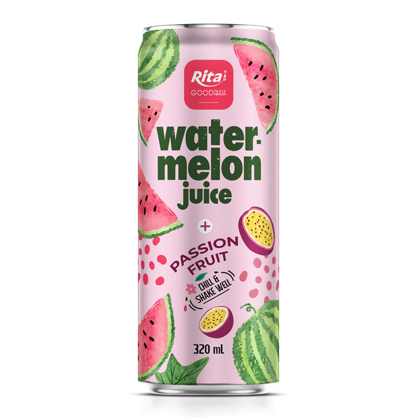 Best OEM 320ml Sleek Can Rita Watermelon Juice With Passion Fruit Juice